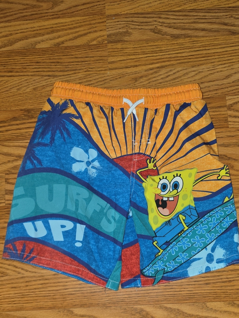 Nickelodeon SpongeBob SquarePants Orange Blue Swim Trunks